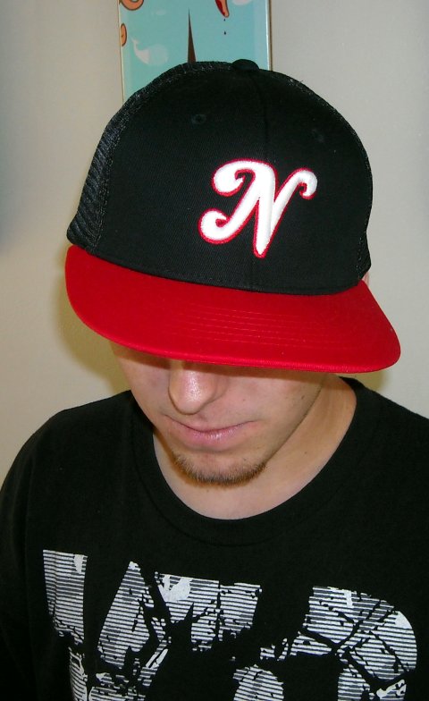 hats mikey black red 